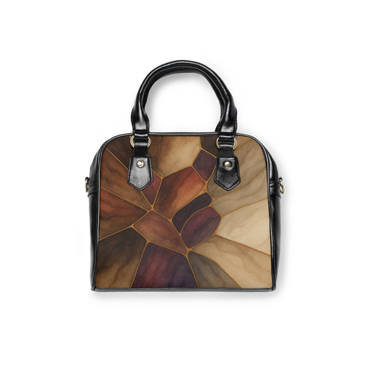 Bolso de Hombro Sienna —Lujo Artesanal- Bolso Floral Tonos Tierra