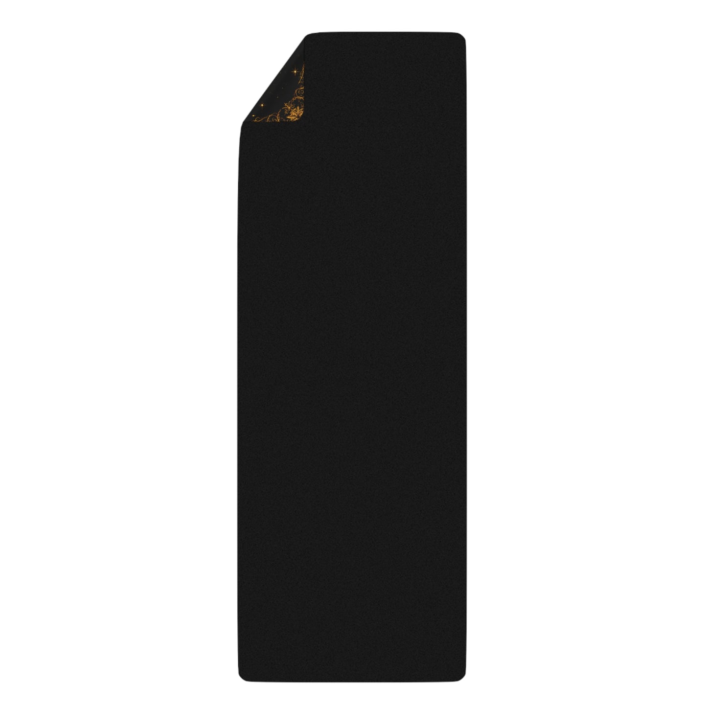 Celestial Sun & Moon Rubber Yoga Mat — Golden Cosmic Mandala Design