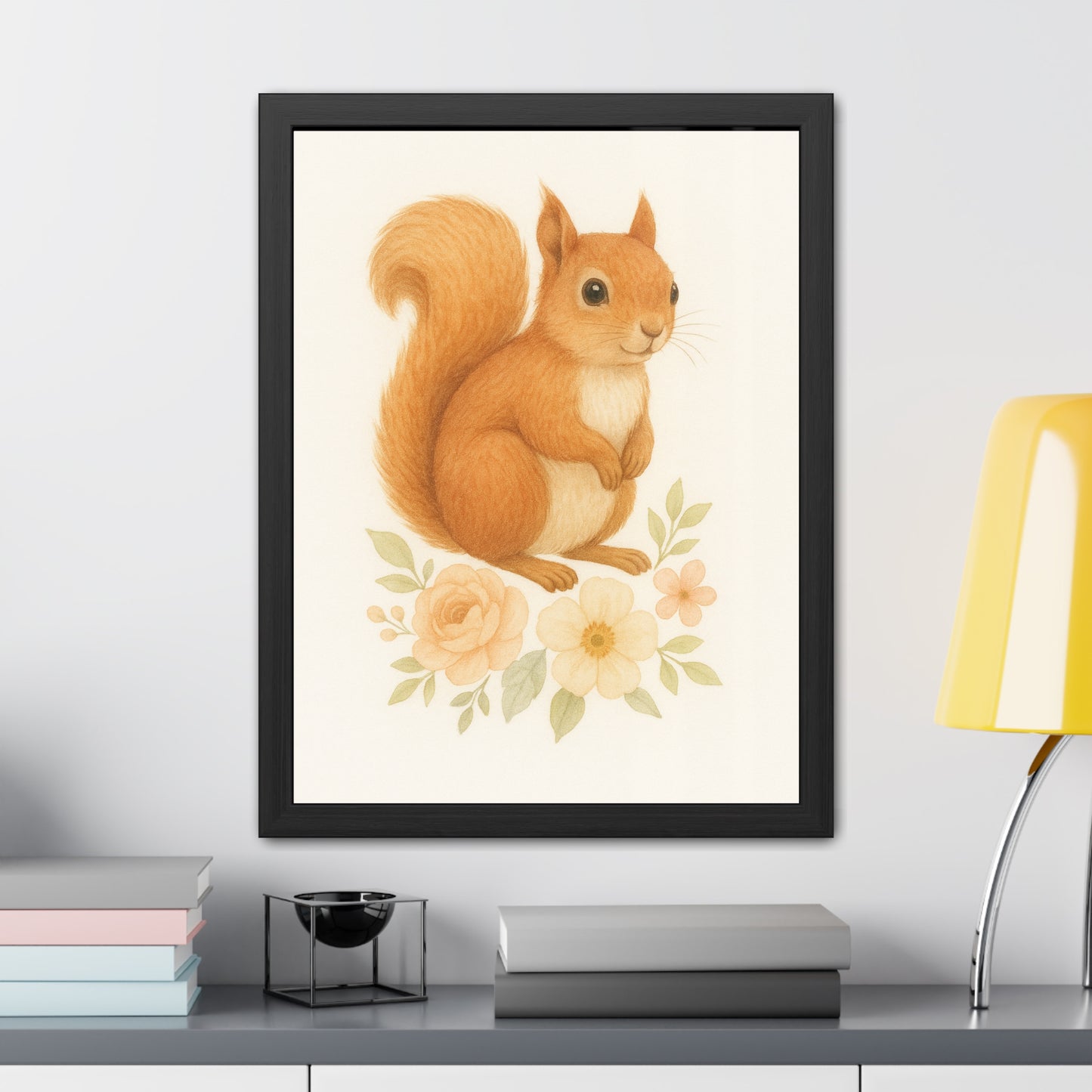 Póster Enmarcado "Squirel-Woodland Friends Country Chic"