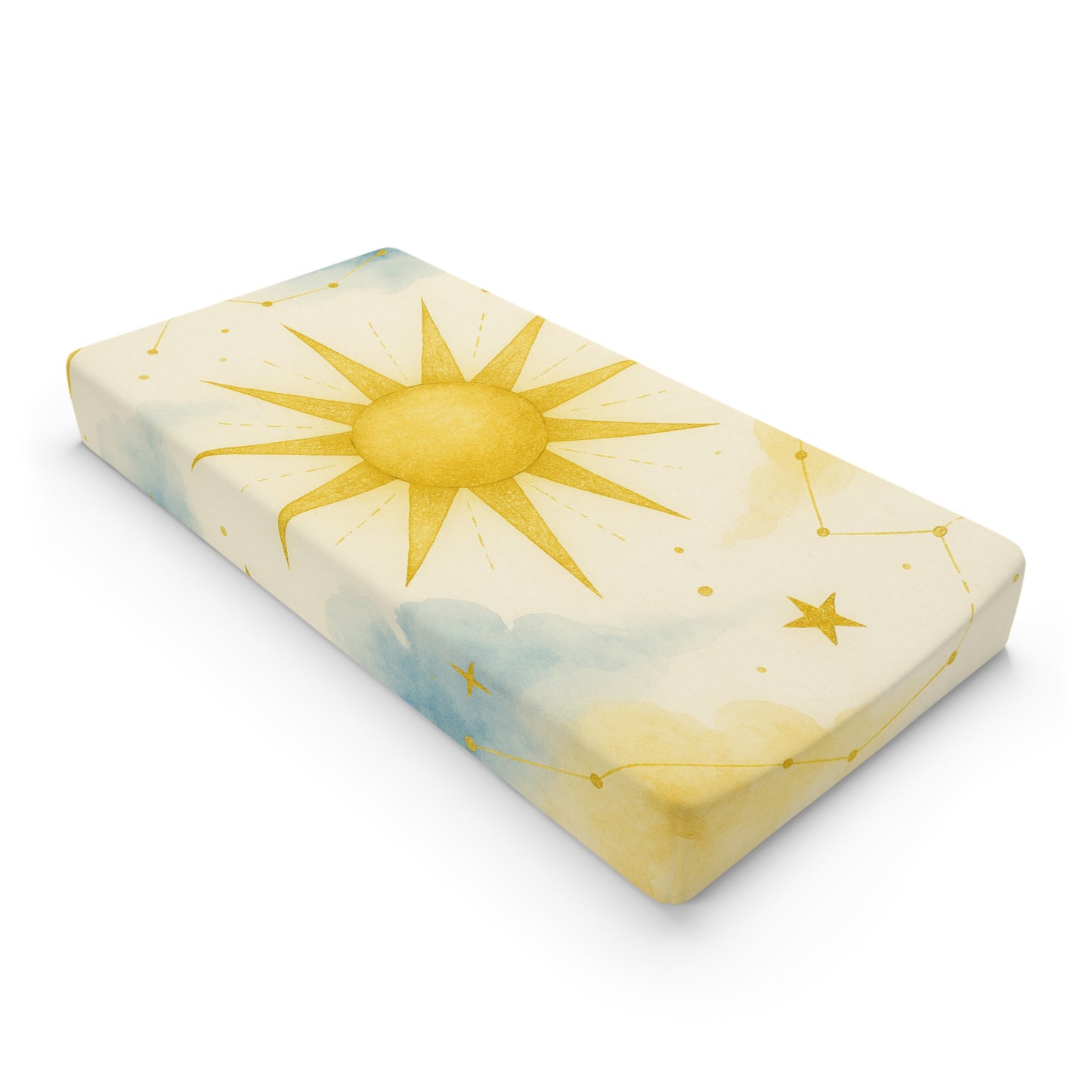 Golden Rise — Celestial Dreams Collection — Baby Changing Pad Cover