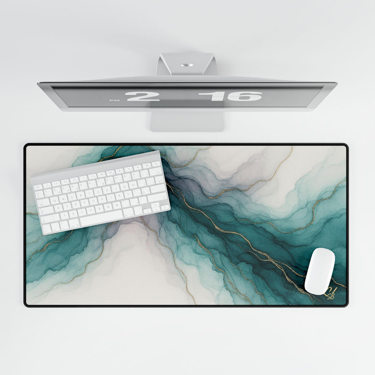 Waters Edge-Elegant Watercolor Desk Mat for Home Office, Desk Accessories, Office Decor, Workspace Organization, Gift for Her