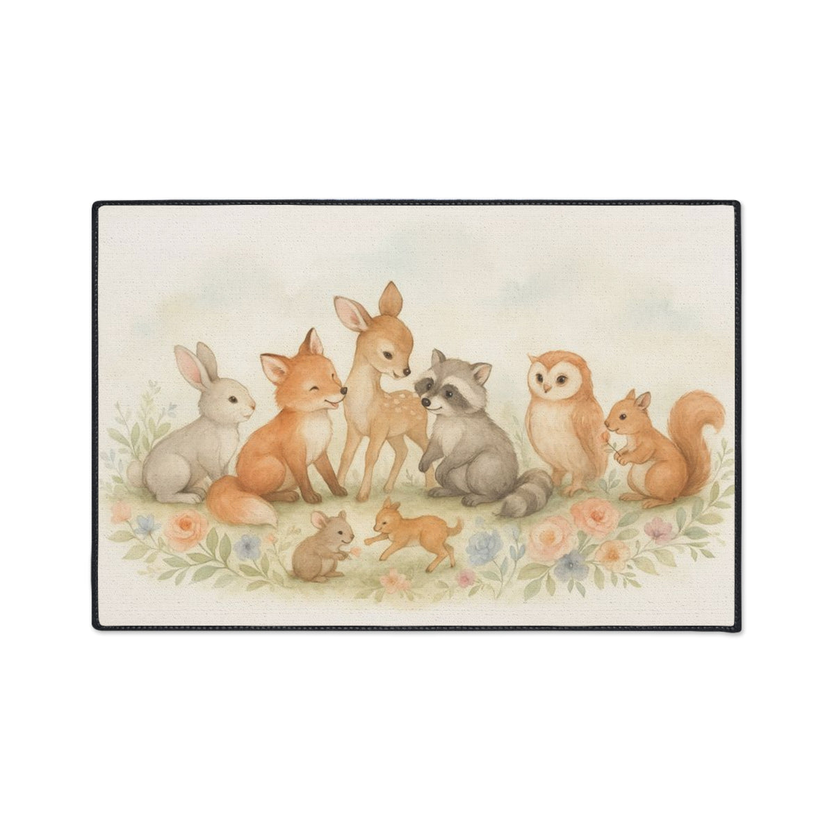 Woodland Friends Nursery Floor Mat — Modern Country Chic