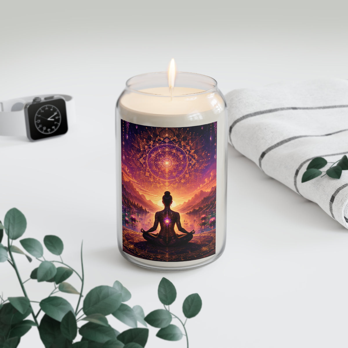 Meditation Soy Candle — Chakra Alignment Scented 13.75oz