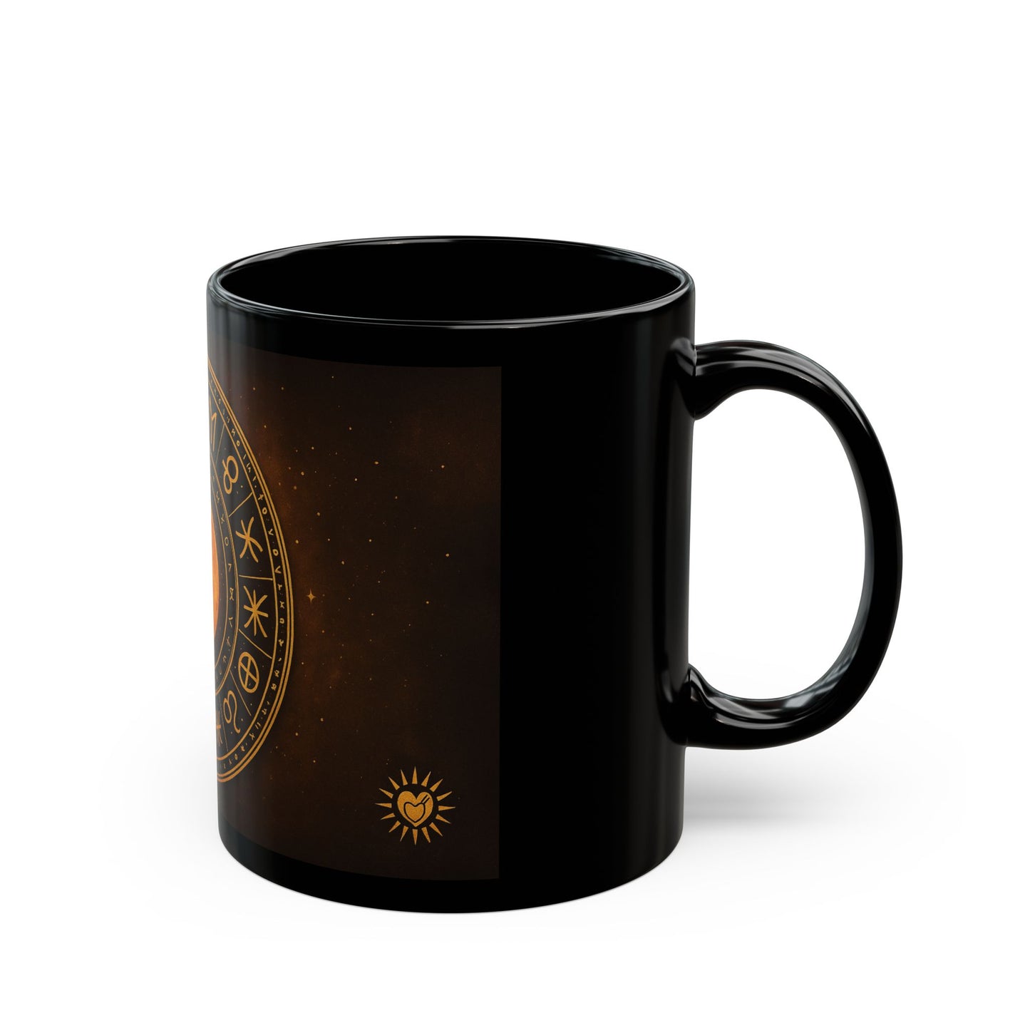 Eclipse solarTaza negra — Taza de café con símbolos del zodiaco (11 oz y 15 oz)