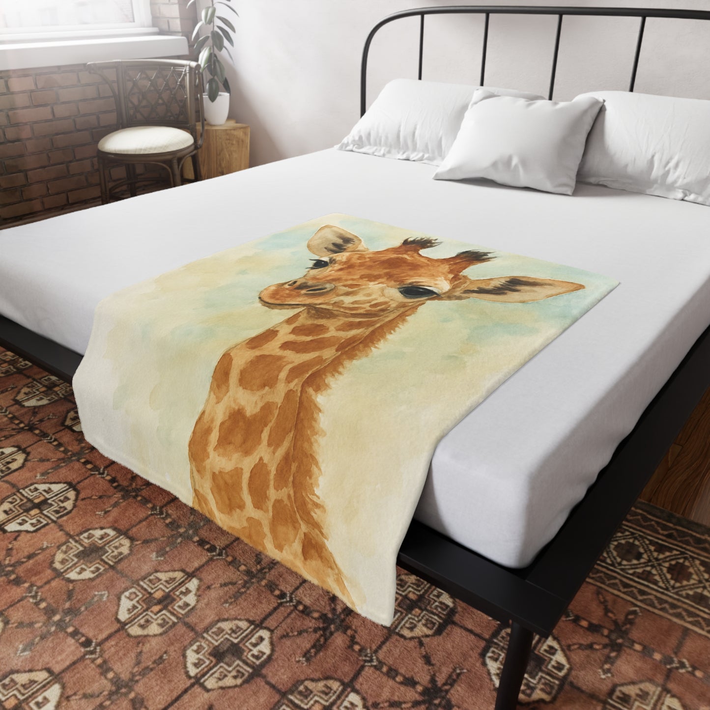 Baby Giraffe -Plush Blanket - Coordinates with Savanah Collection nursery items,