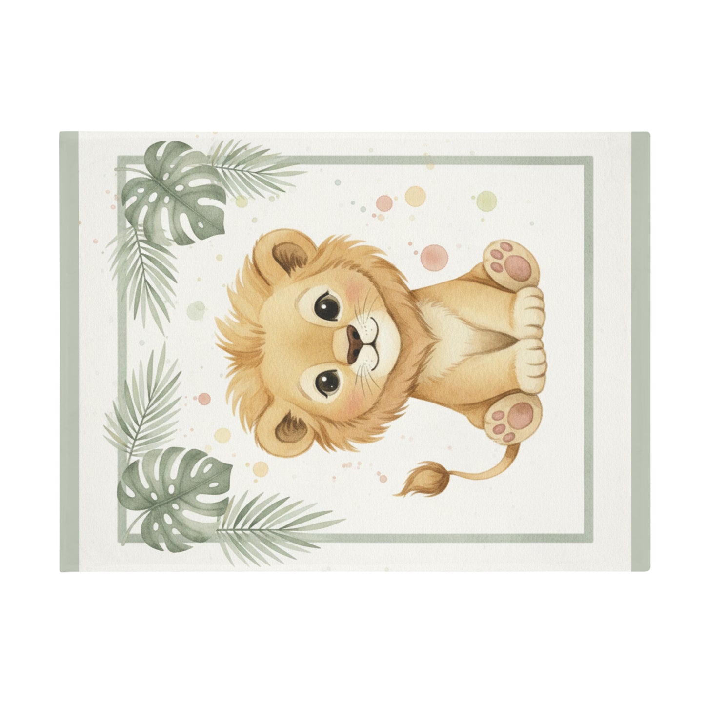 Baby Lion 2- Baby Safari Plush Blanket -Coordinates with Baby Safari nursery items Baby