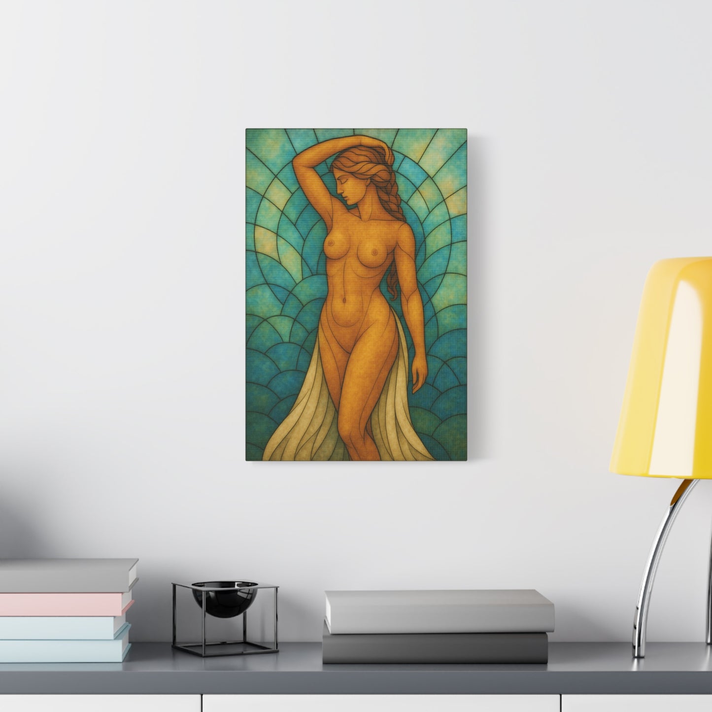 Stretched Canvas Art – Vibrant Figurative Design for Home Décor