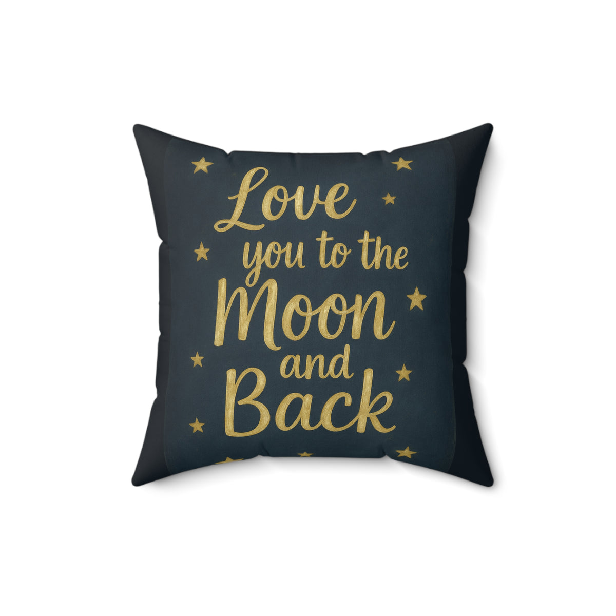 To the Moon-Teddy on Moon  3-Faux Suede Pillow — Nursery Night Sky Decorative Throw Pillow