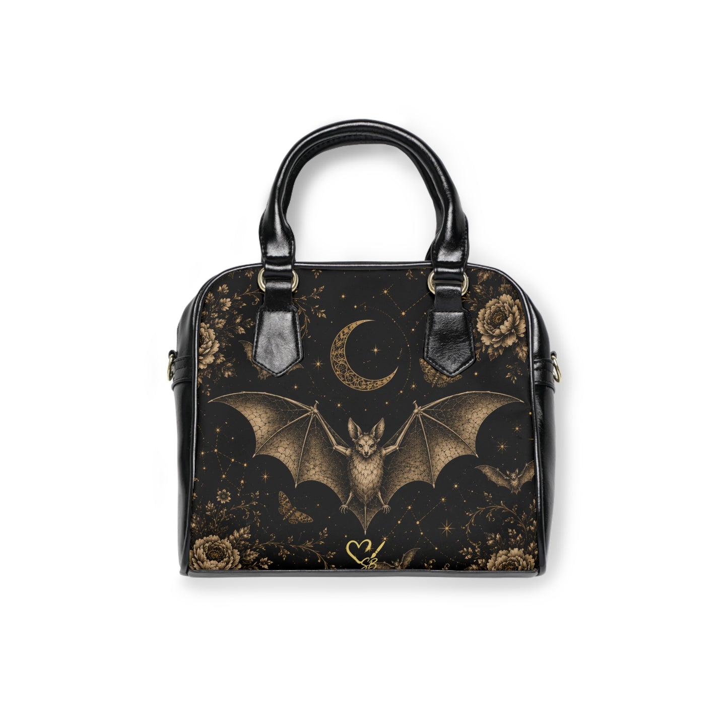 Bolso de hombro Eclipse Noir — Bolso de noche vintage inspirado en vampiros