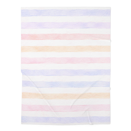 Manta Envolvente Butterfly Meadow —Envoltura Floral de Rayas Pastel para Recién Nacido