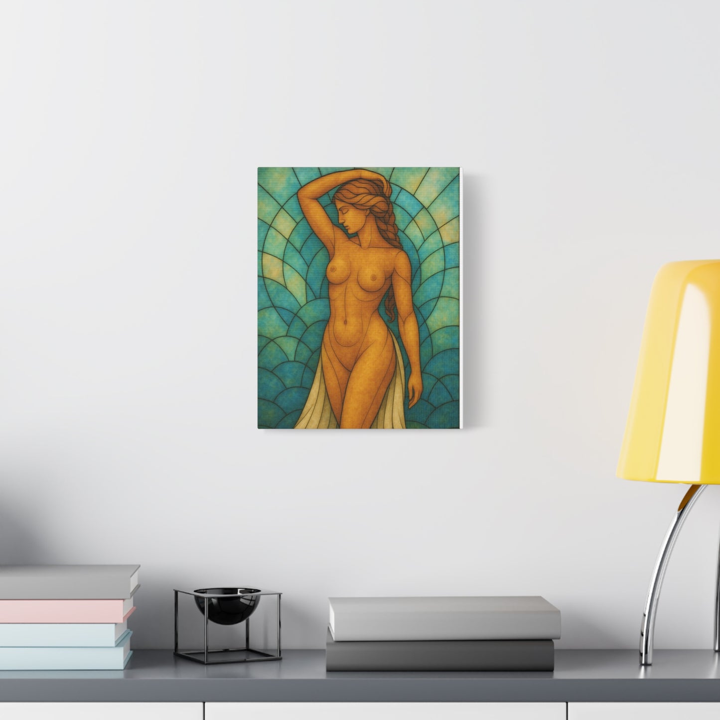Stretched Canvas Art – Vibrant Figurative Design for Home Décor