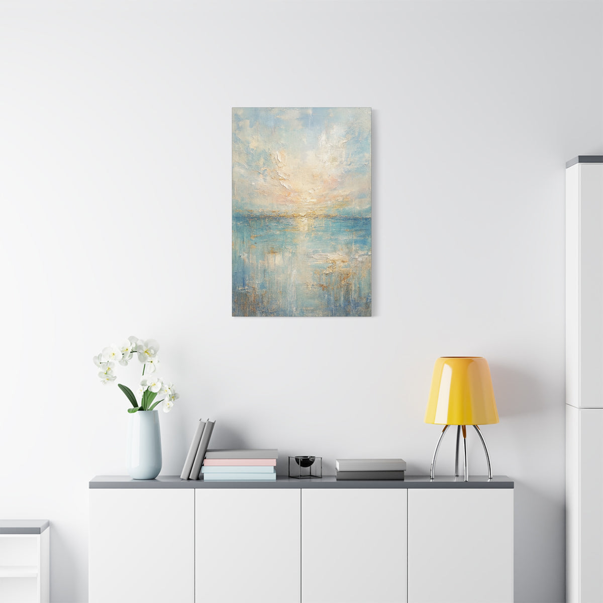 Niebla costera - Colección abstracta Gold Coast - Impresión en lienzo de bellas artes