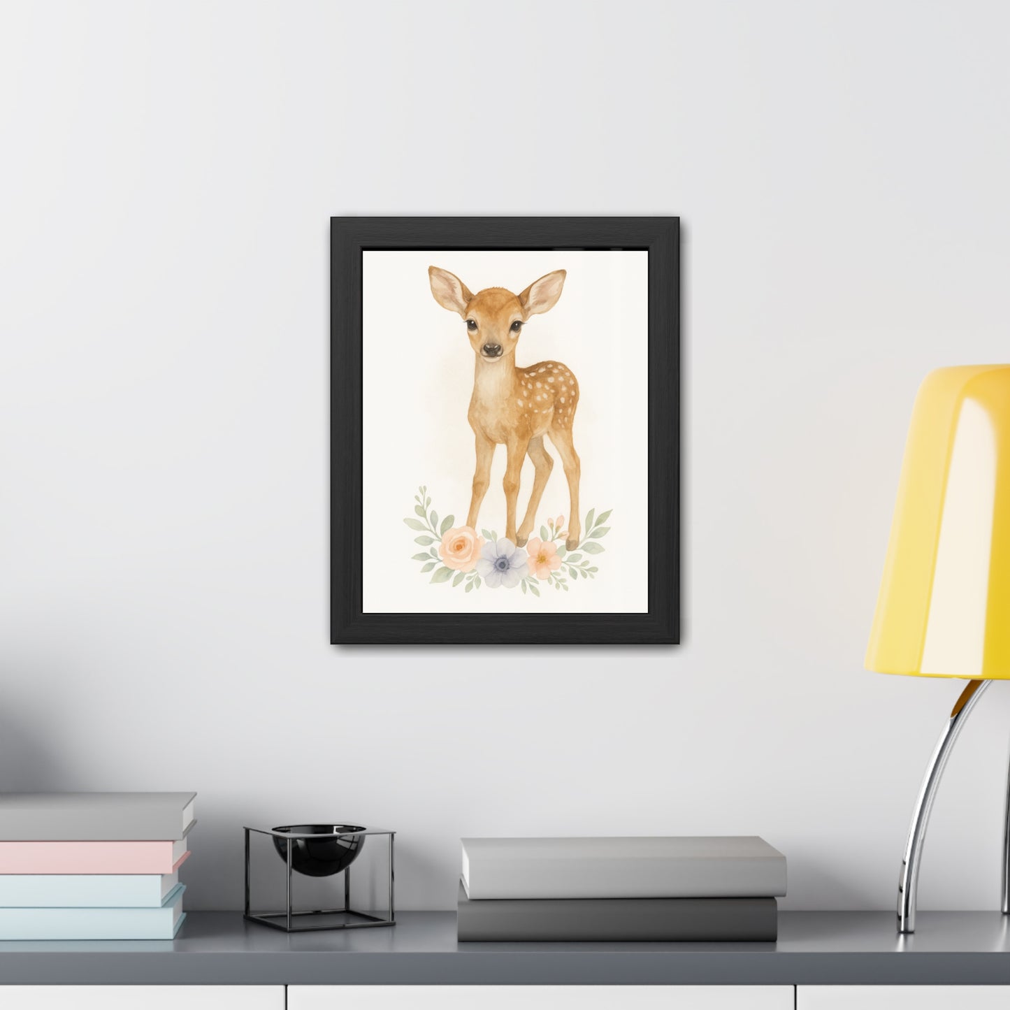 Póster enmarcado Fawn-Woodland Friends Country Chic