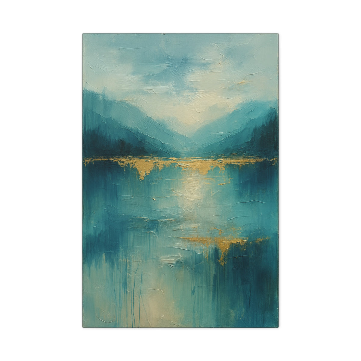 Azul Bruma - Colección de paisajes abstractos - Impresión en lienzo de bellas artes