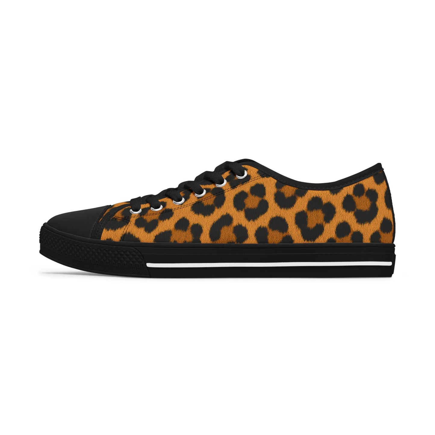 Zapatillas bajas de mujer con estampado de leopardo - Zapatos casuales de lona con estampado animal