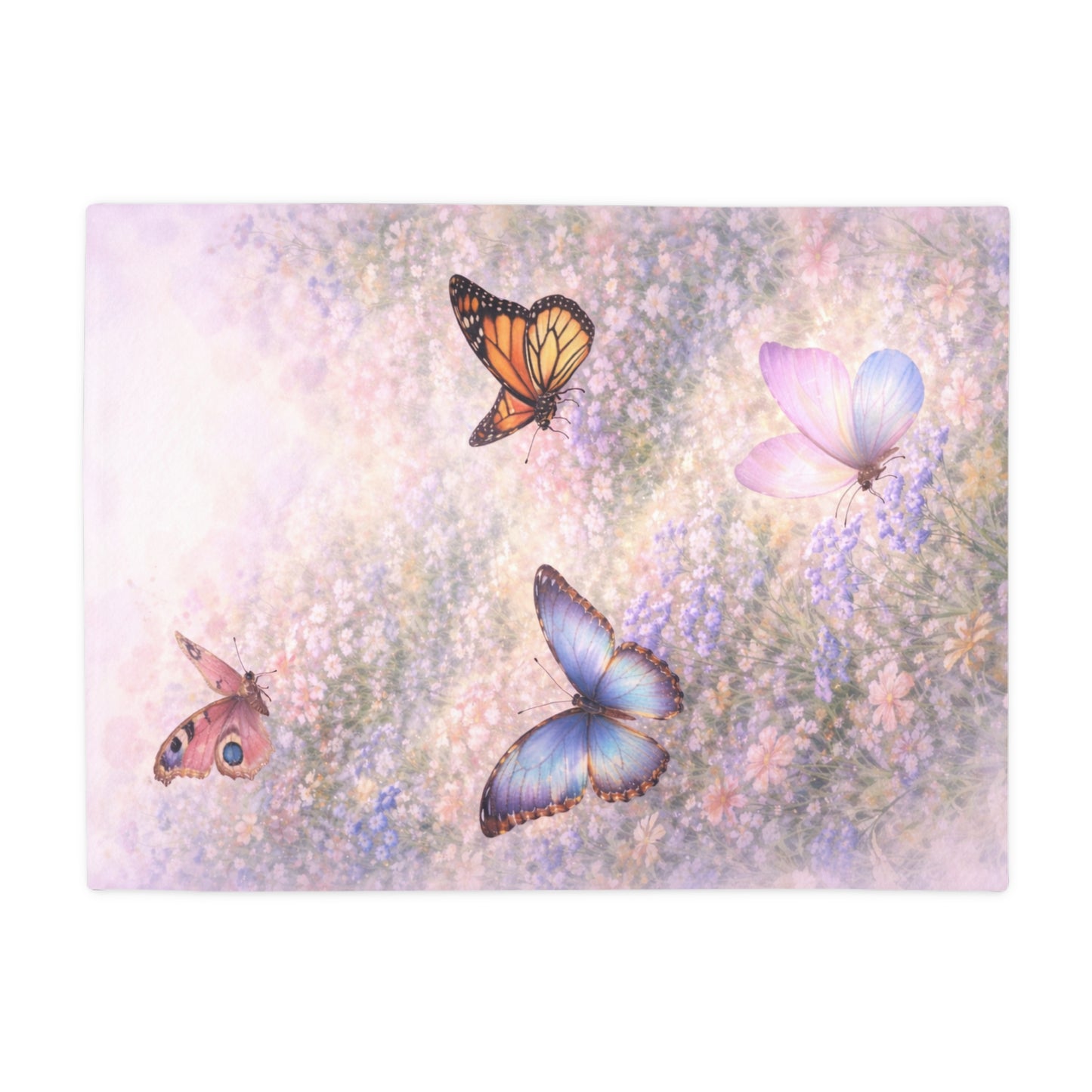 Manta para bebés y niños pequeños con diseño de mariposas, manta para cuna con estampado floral en colores pastel para bebés y niños pequeños