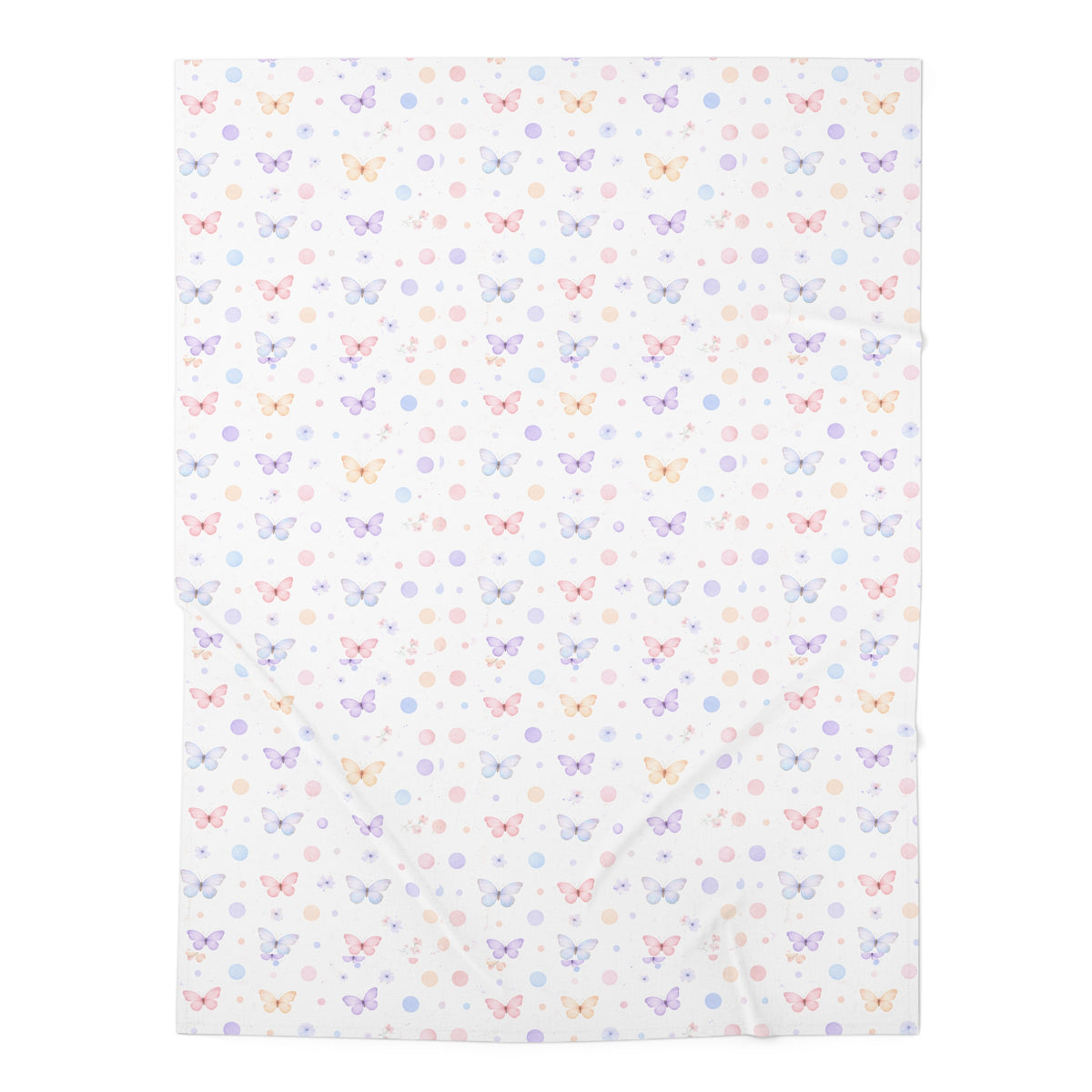 Butterfly Baby Swaddle Blanket —Butterfly and Polka Dots Newborn Wrap