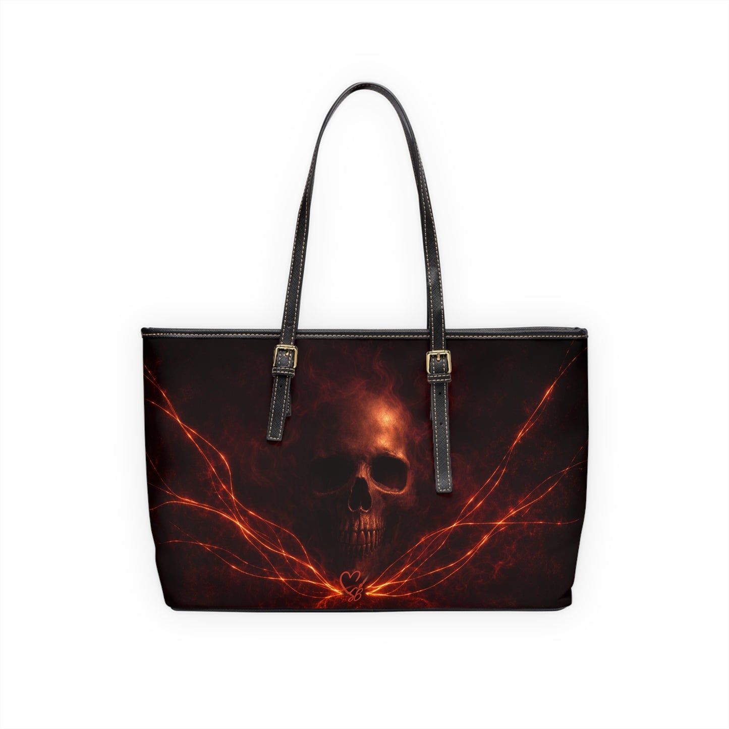 Reliquia etérea-Velo de las sombras Colección-Bolso de hombro de PU con llama de calavera