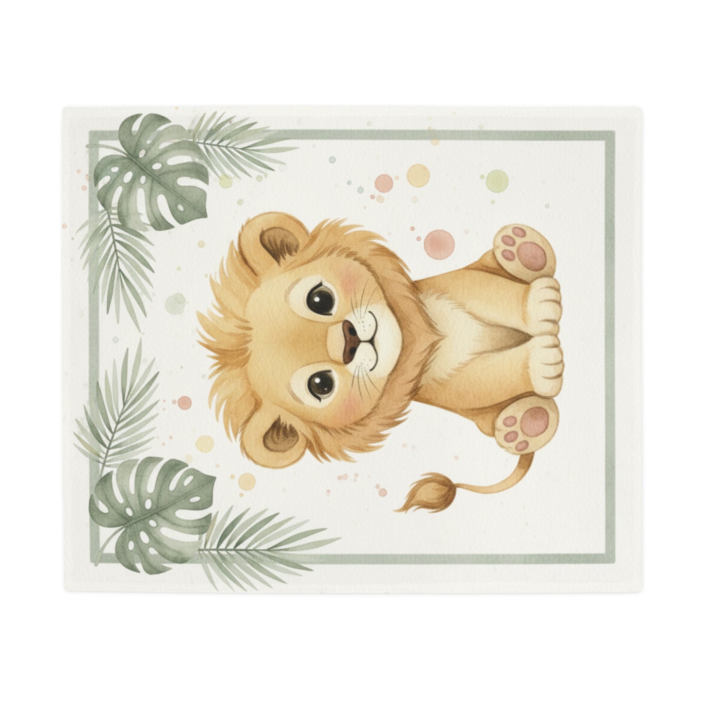 Baby Lion 2- Baby Safari Plush Blanket -Coordinates with Baby Safari nursery items Baby
