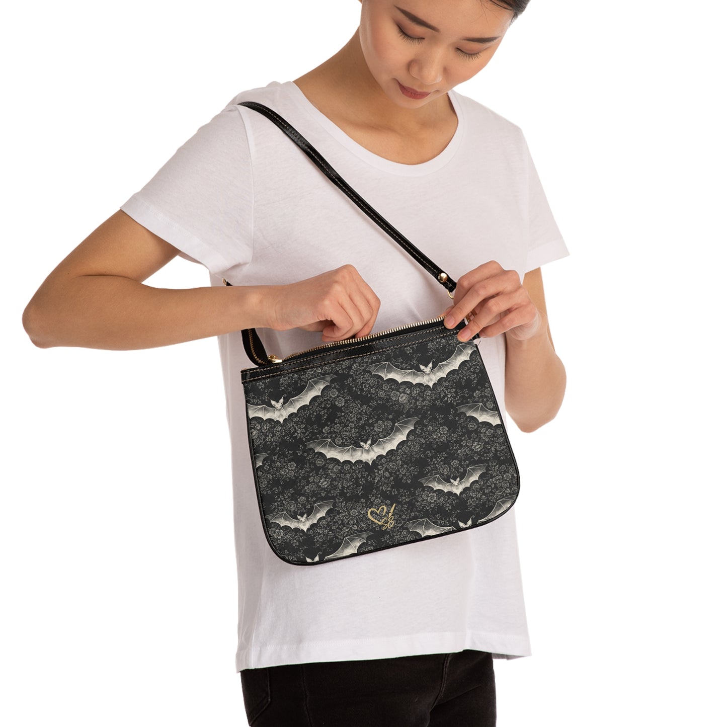 Eclipse Noir Small Shoulder Bag – Gothic Evening Crossbody Purse