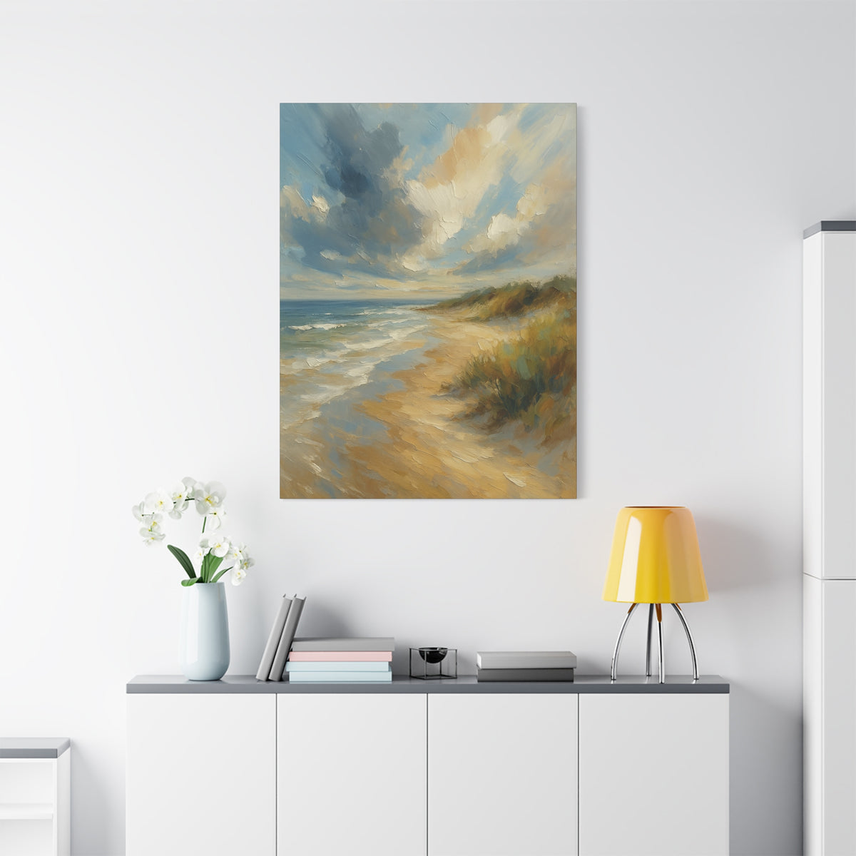 Coastal Dunes Matte Canvas Wall Art — Beach Landscape Painting
