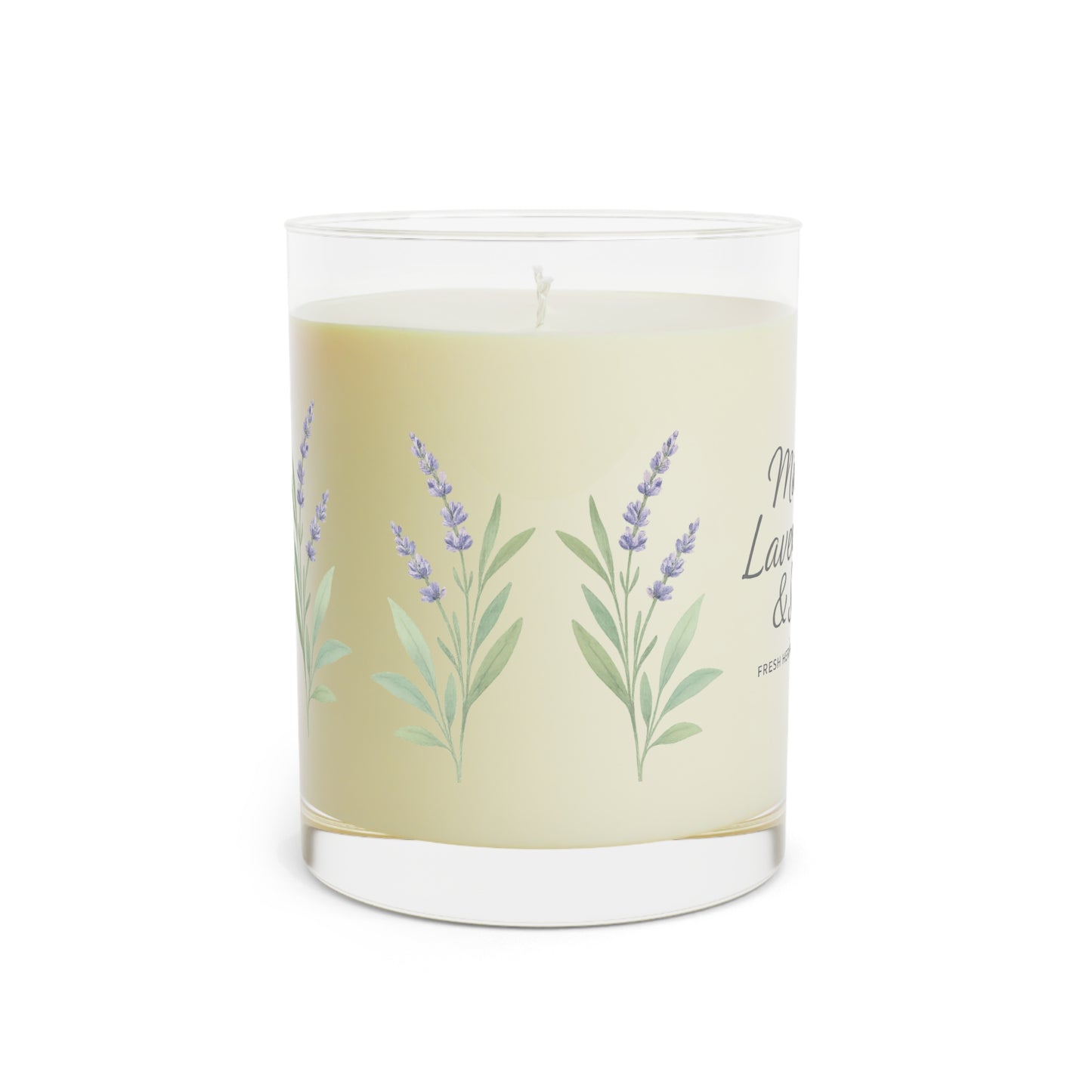 Colección de Velas Aromáticas - Vaso Completo de 11oz - Higo de Té Blanco, Musgo Rocío Marino, Menta Lavanda y Salvia