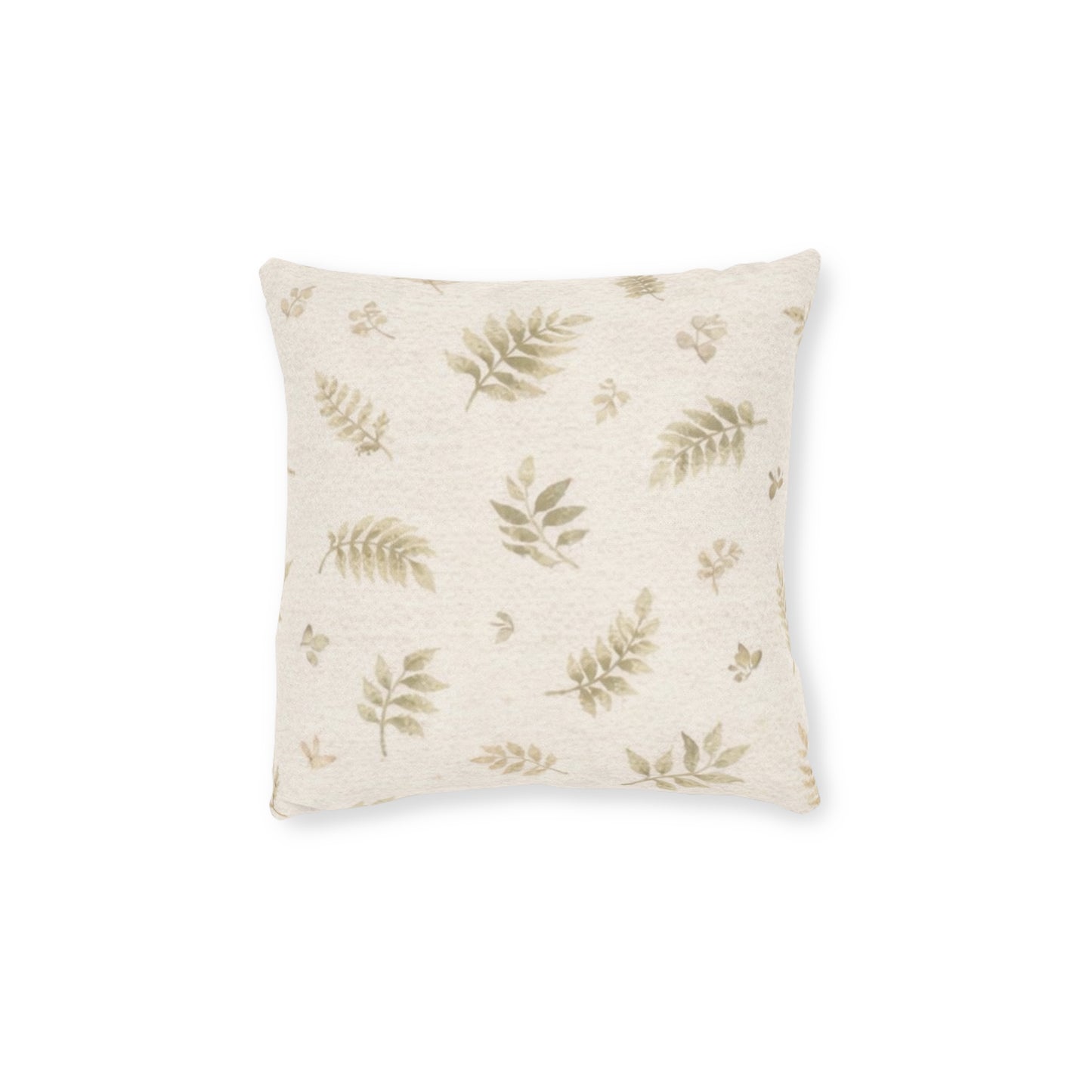 Cute Dino Nursery Square Pillow — Watercolor Baby Dinosaur Trio Decorative Throw Pillow