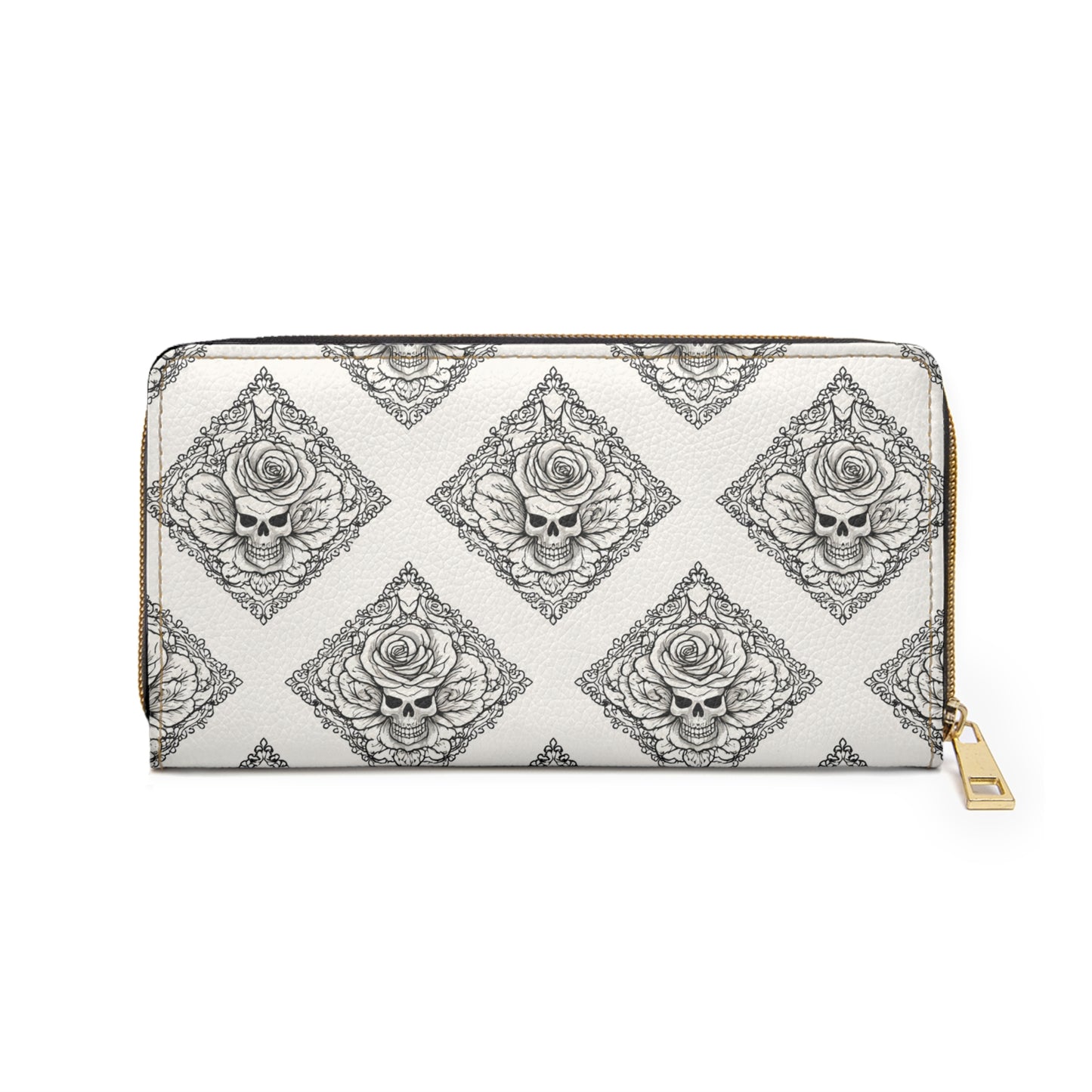 Relic Bloom Zipper Wallet — Gothic Floral Zip Clutch for Women
