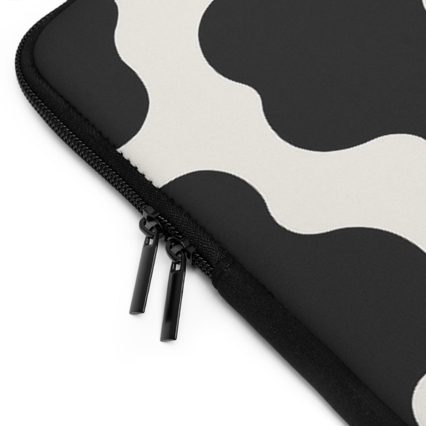 Funda para portátil con estampado de vaca - Estuche protector de neopreno en blanco y negro