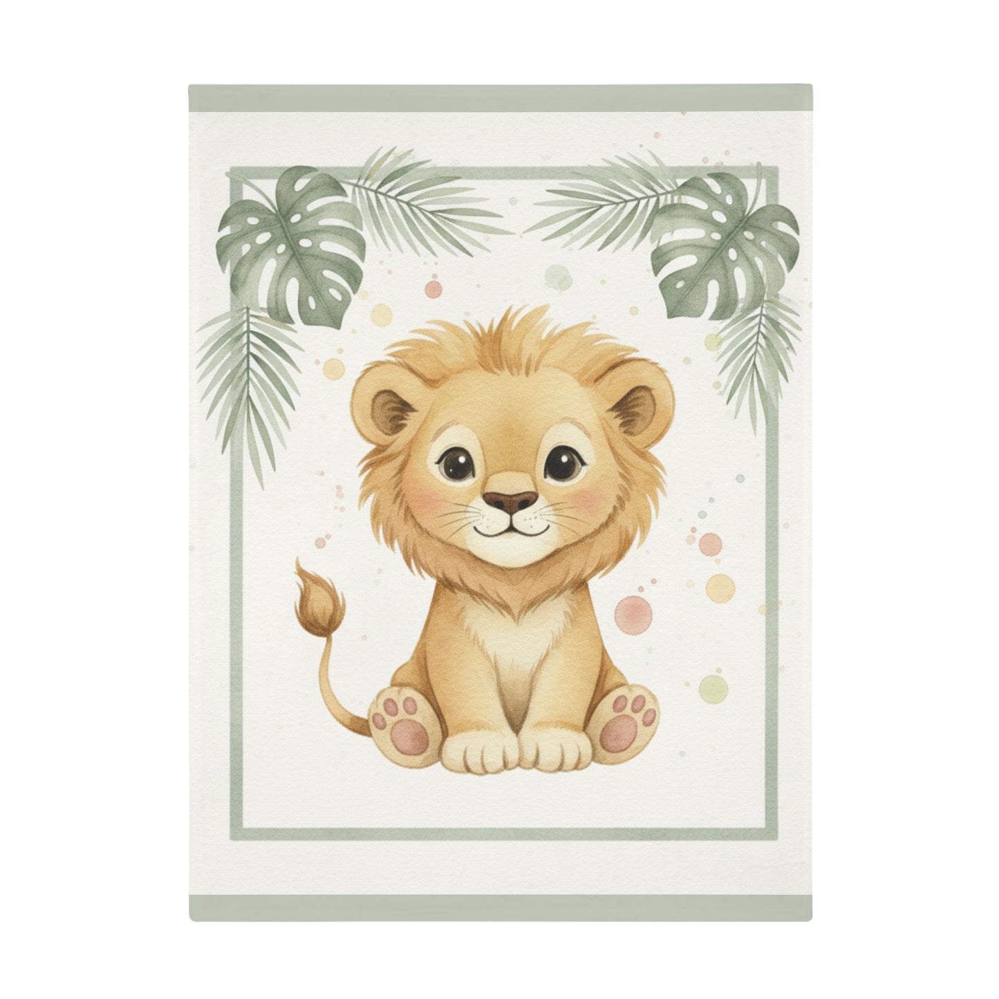Baby Lion 2- Baby Safari Plush Blanket -Coordinates with Baby Safari nursery items Baby