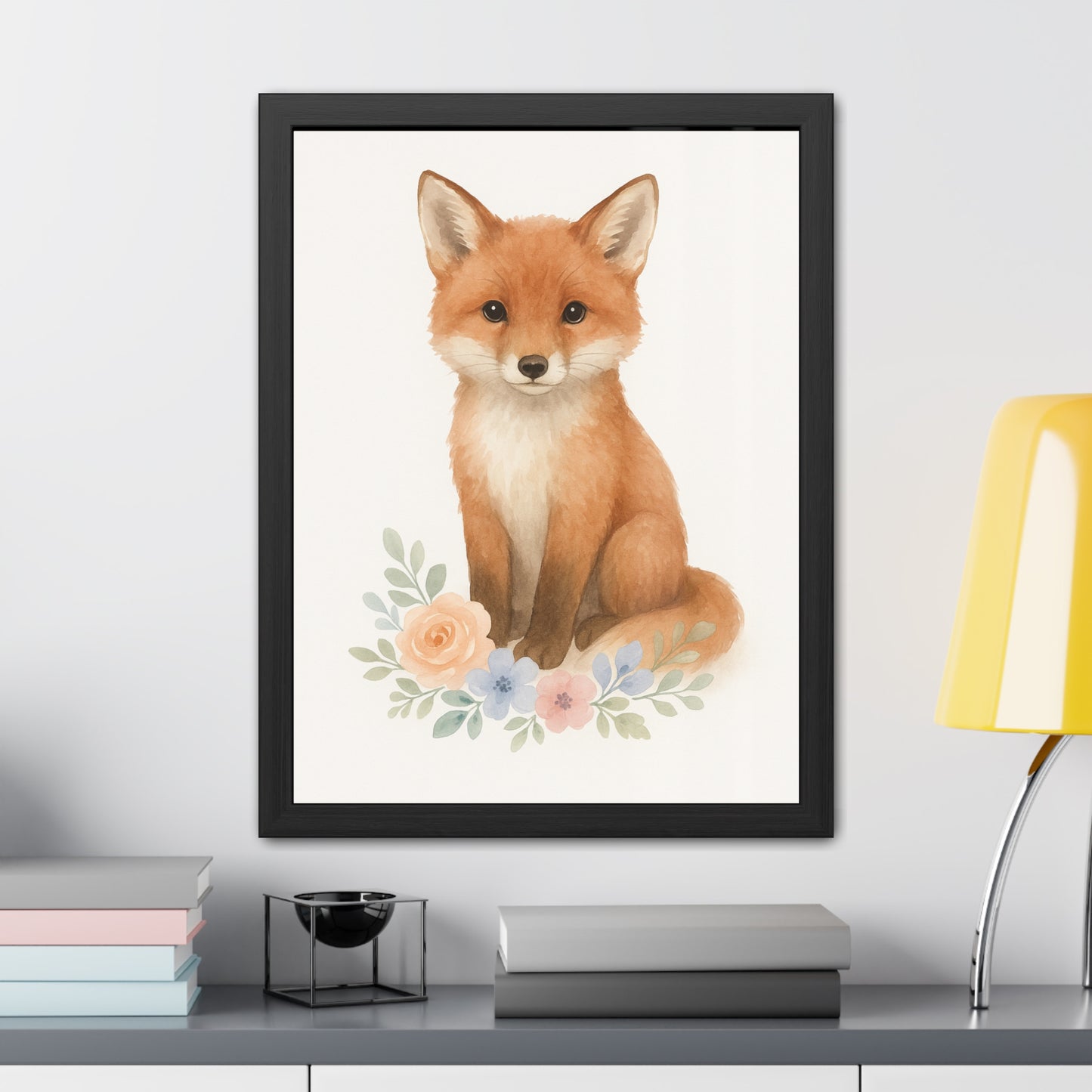 Póster enmarcado estilo campestre "Amigos del Bosque - Zorro"