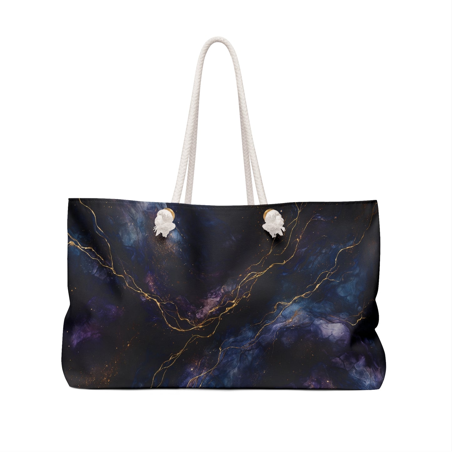 Colección Onyx-2025 Artisan Luxe-Bolso de Viaje — Navy Oro Cosmic Travel Tote