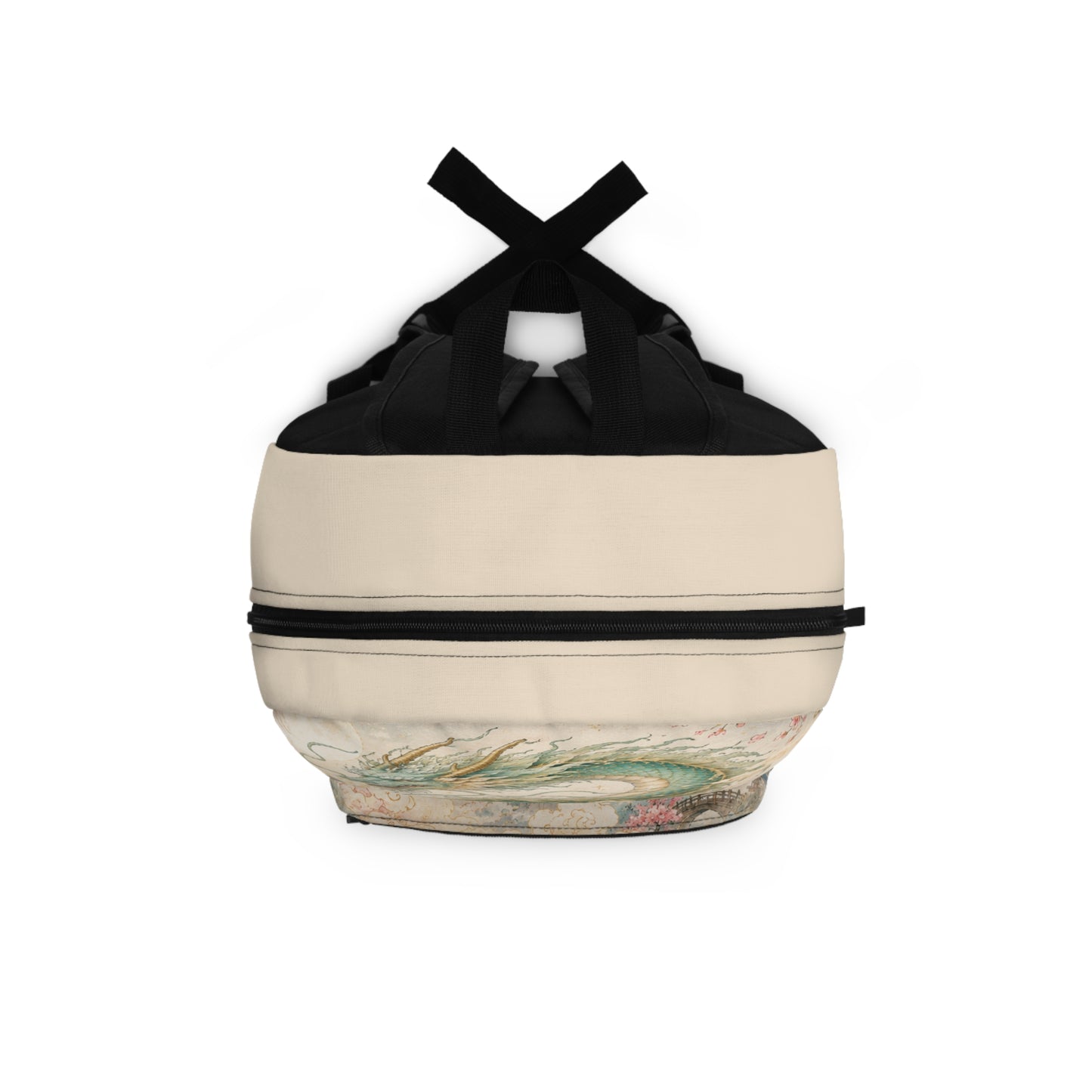 Vintage Celestial Dragon Backpack – Pastel Asian-Inspired Art School Bag