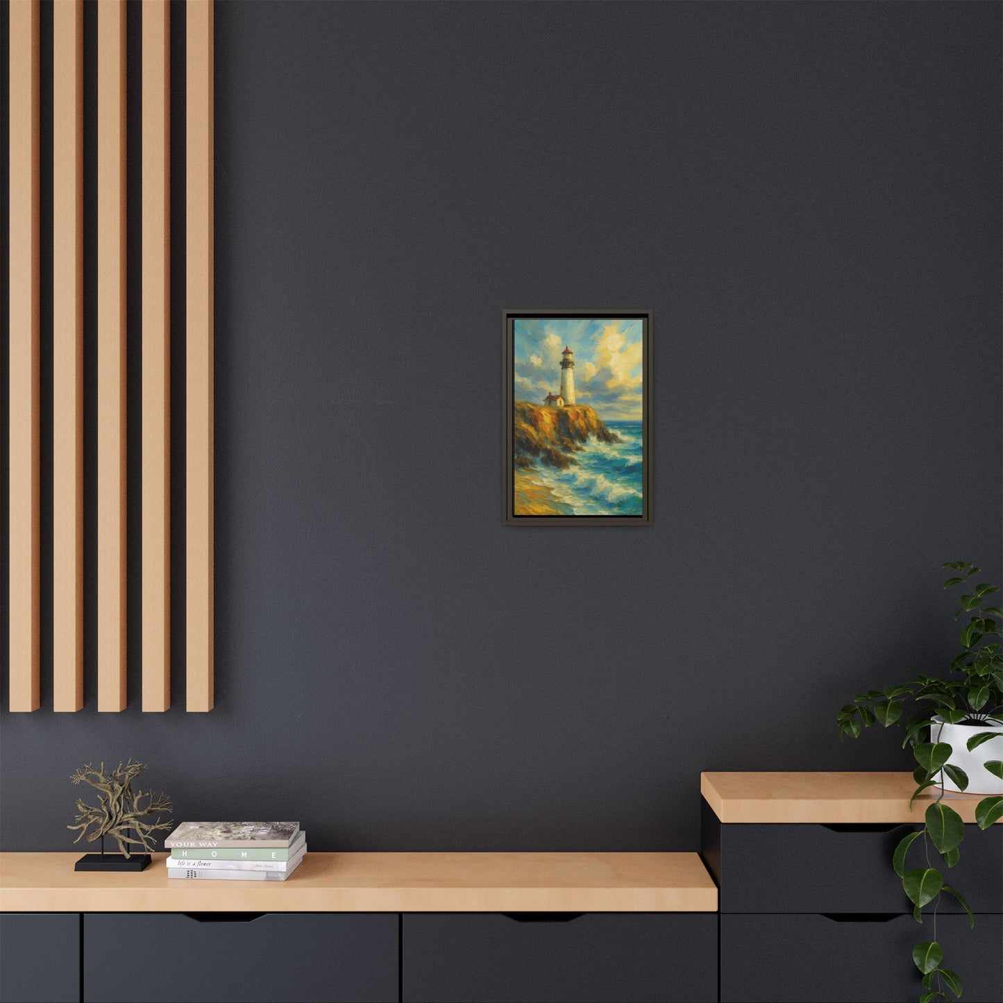 Lighthouse-Coastal Harmony Colldection-Framed Matte Canvas Print