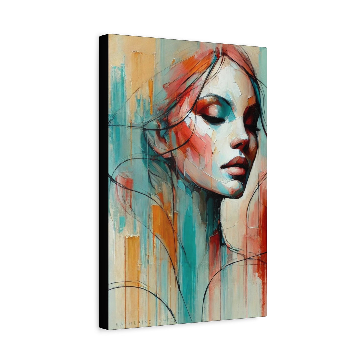 Serenity-Fine Art Canvas Print - Female Abstract Print - Calming and Modern Artwork