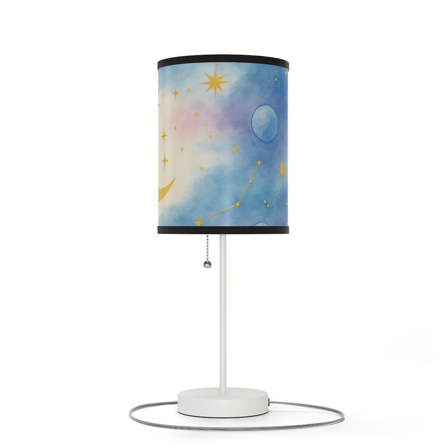 Celestial Moon-Celestial Dreams -Galaxy Print Table Lamp