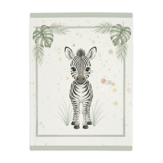 Baby Zebra 2 - Baby Safari Plush Blanket -Coordinates with Baby Safari nursery items Baby