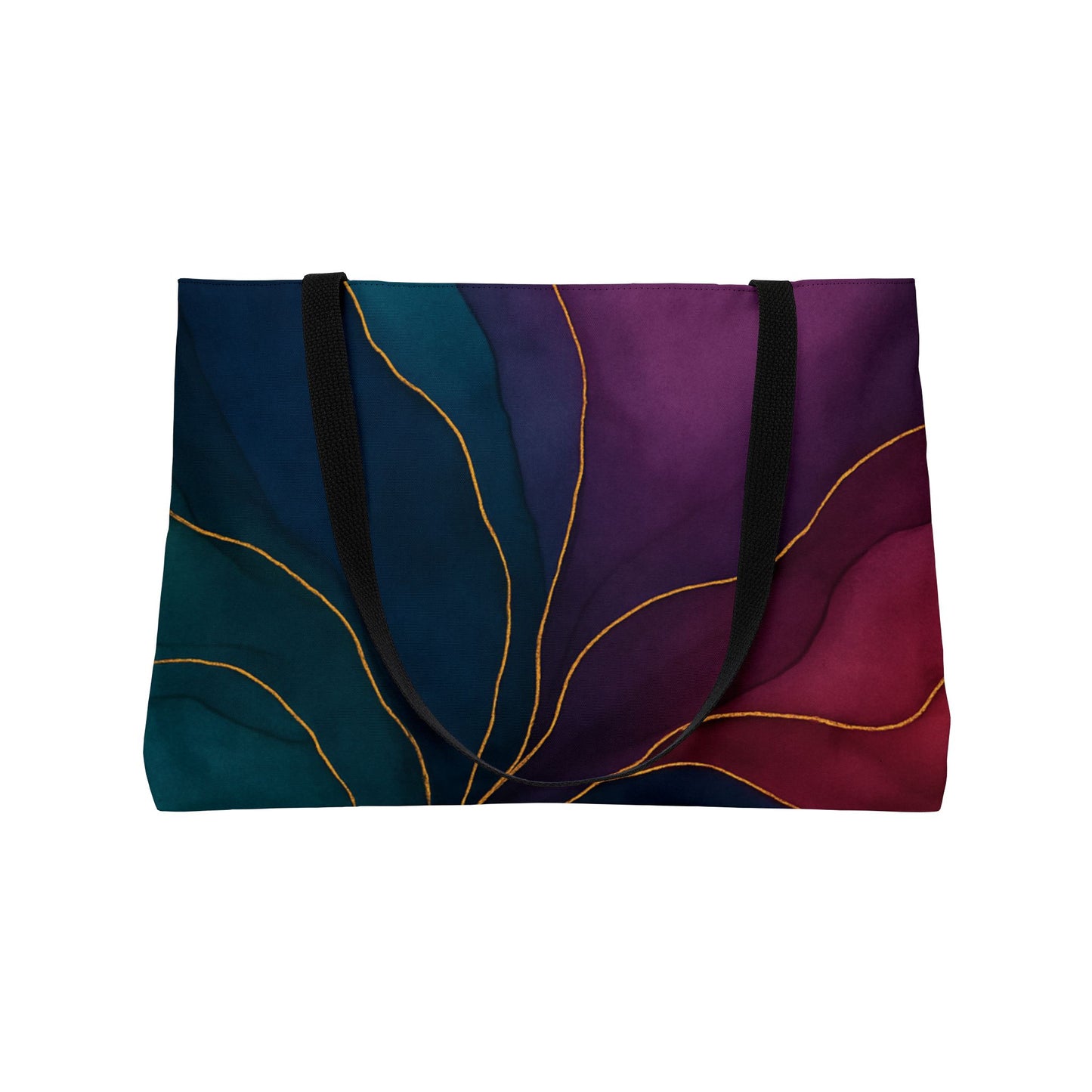 Tyler-2025 Artisan Luxe Collection-Weekender Tote Bag — Gold Line Floral Accent