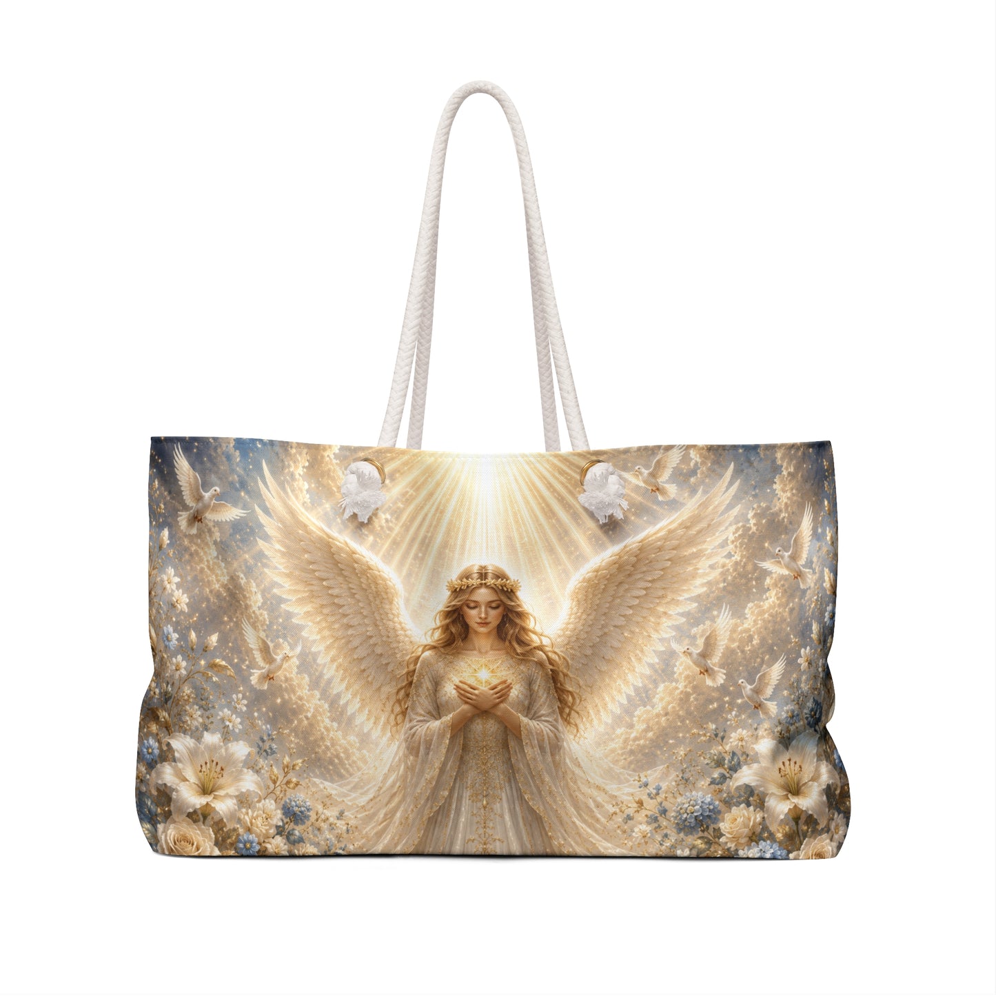 Angel Wings Weekender Bag – Heavenly Guardian Tote for Travel & Gifts