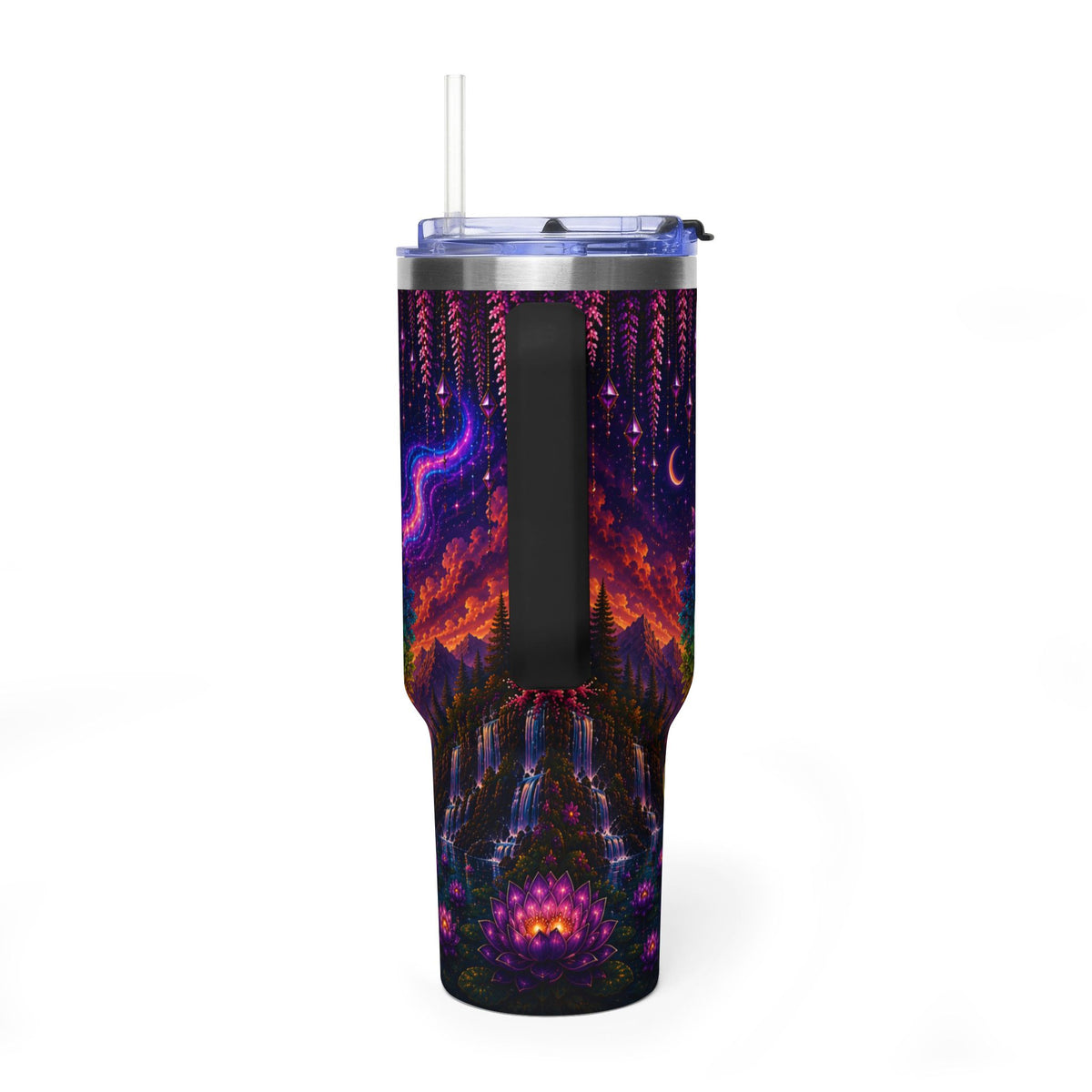 40oz Chakra Tree Vacuum Tumbler — Insulated Spiritual Travel Mug