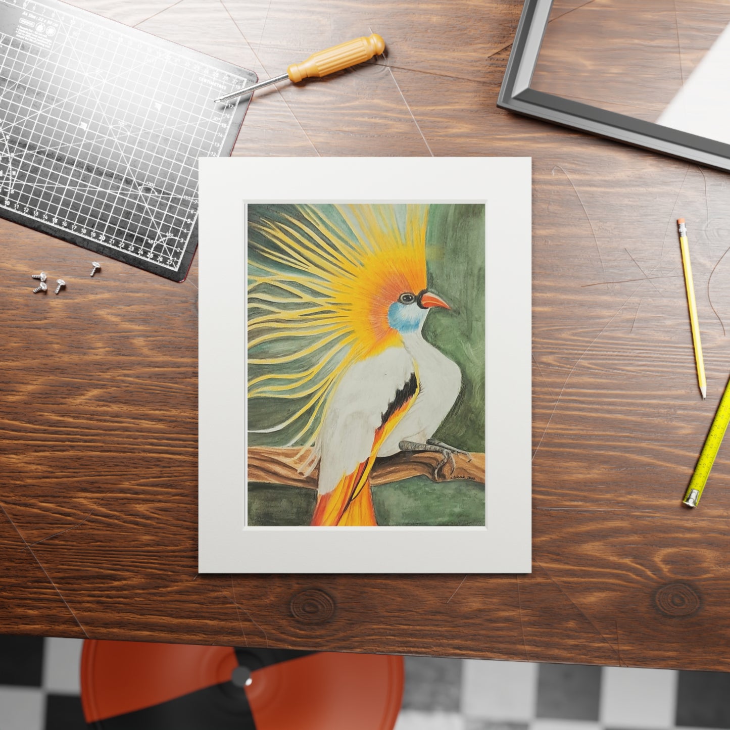 Bird of Paridise-Fine Art Prints - Colored Pencil Bird Print