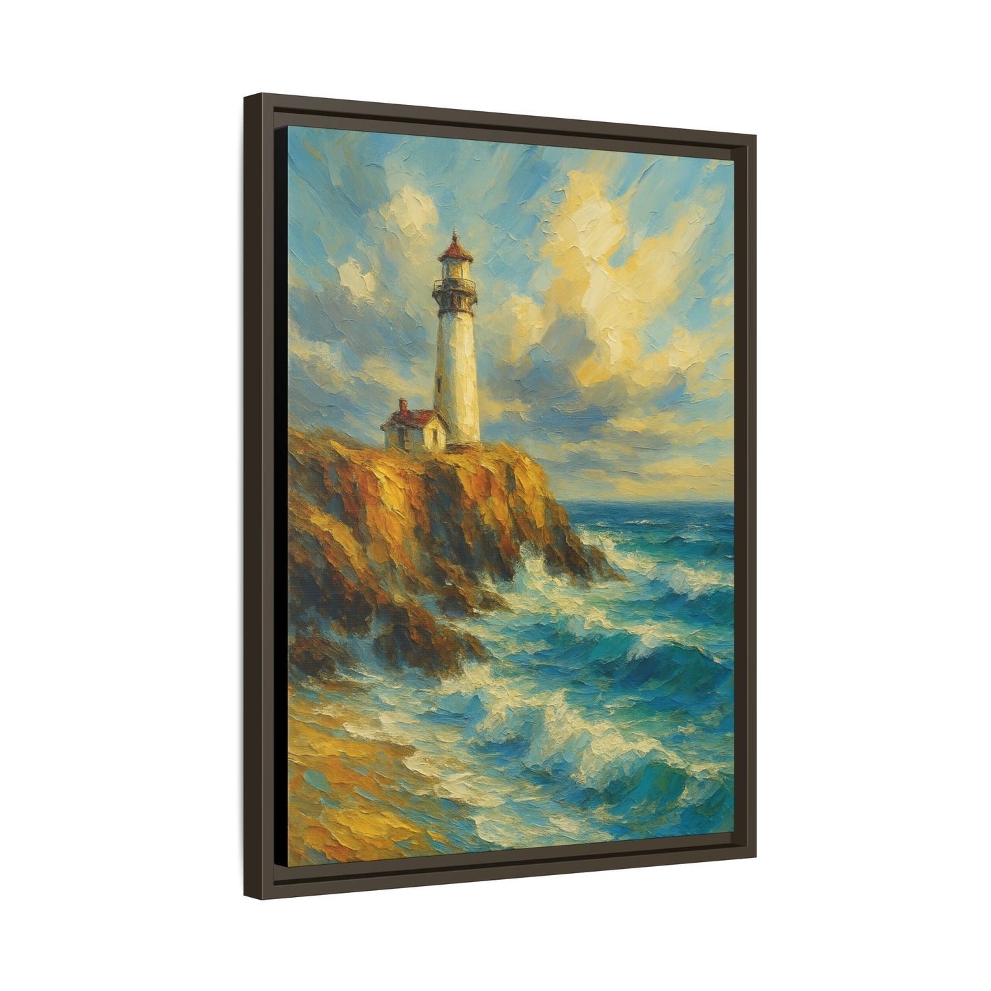 Lighthouse-Coastal Harmony Colldection-Framed Matte Canvas Print
