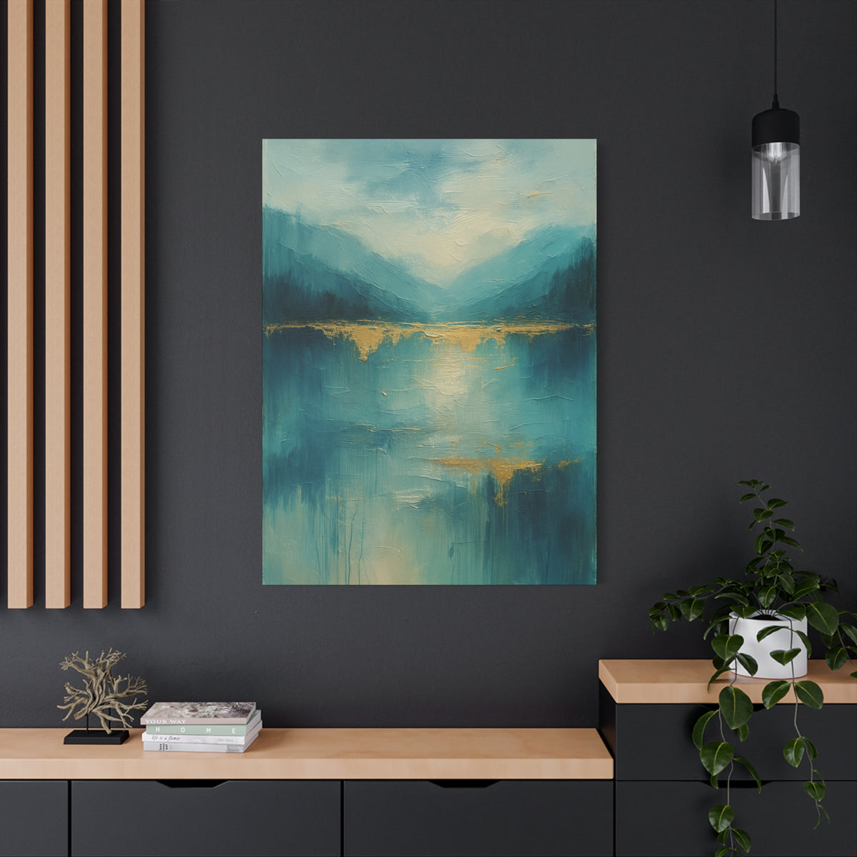 Azul Bruma - Colección de paisajes abstractos - Impresión en lienzo de bellas artes