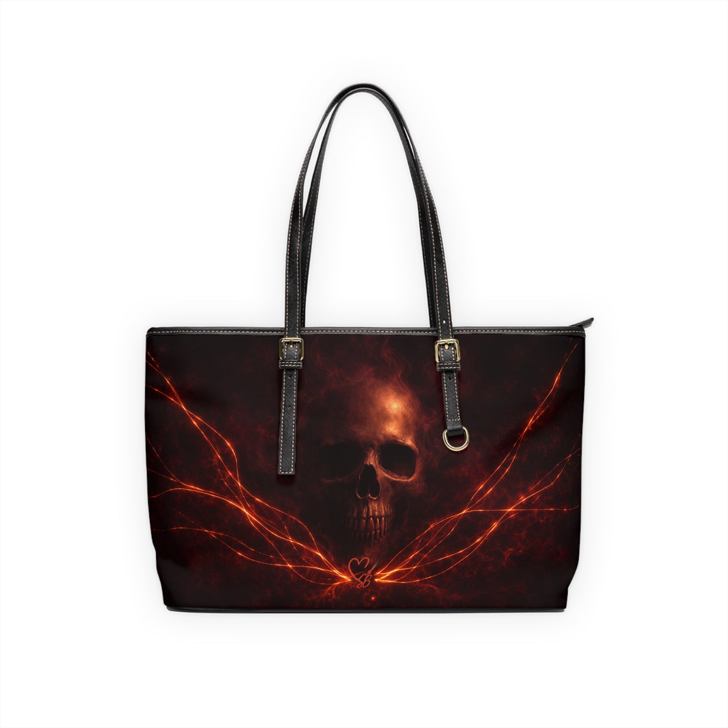 Reliquia etérea-Velo de las sombras Colección-Bolso de hombro de PU con llama de calavera