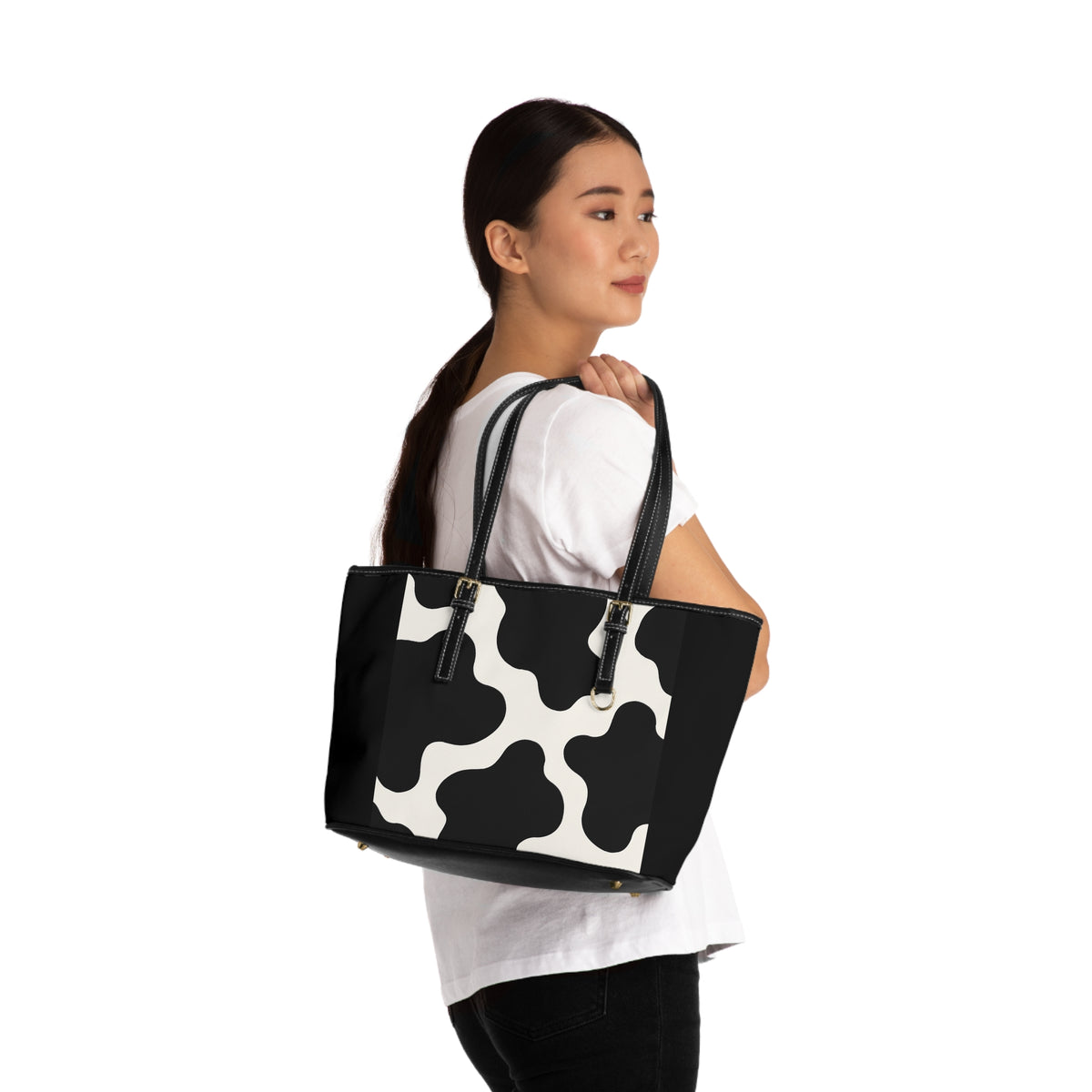 Cow Print (large) -PU Leather Shoulder Bag