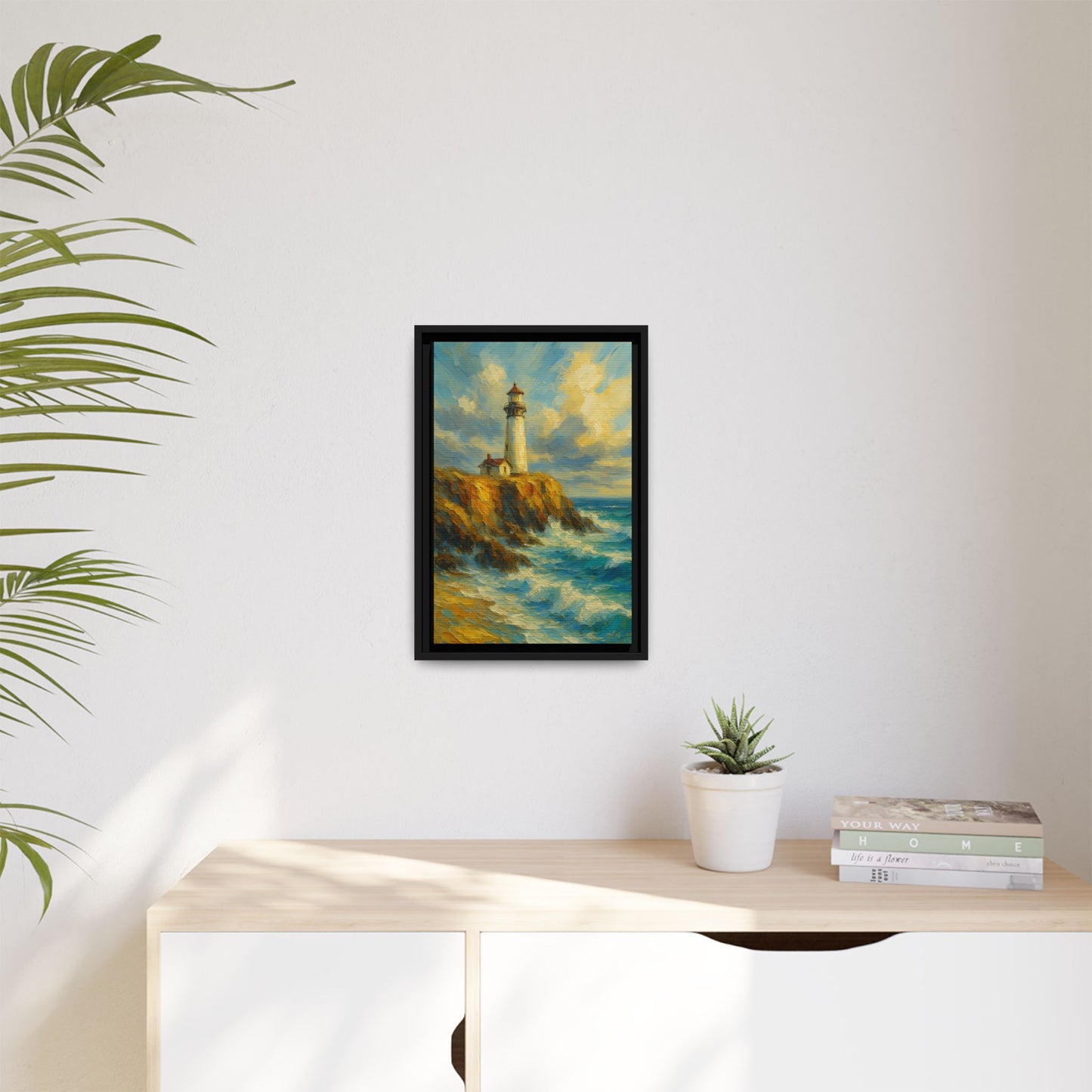 Lighthouse-Coastal Harmony Colldection-Framed Matte Canvas Print