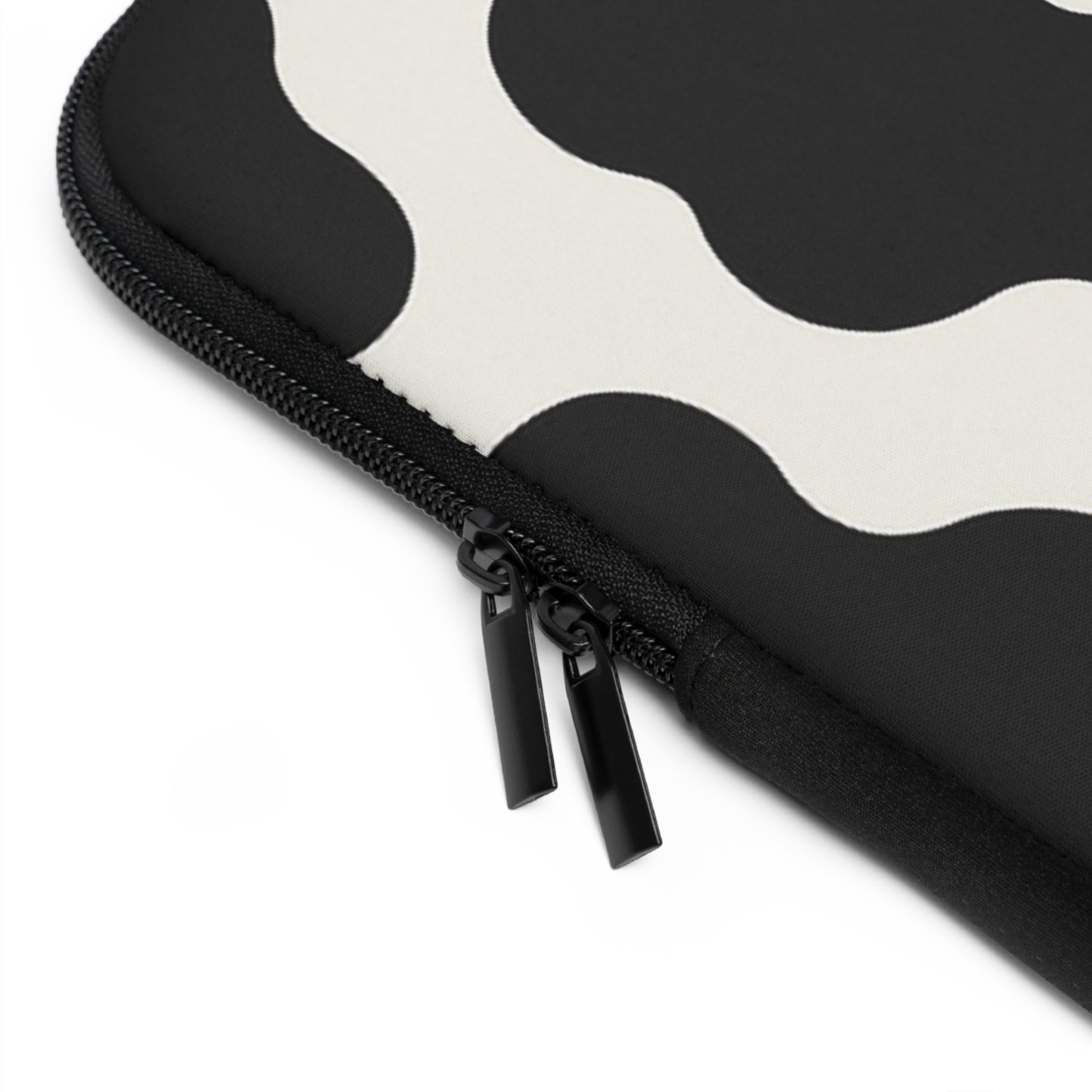 Cow Print Laptop Sleeve — Black & White Protective Neoprene Case