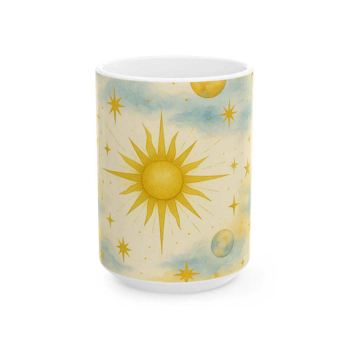 Celestial Sun and Moon-Celestial Dreams Collection- Mug 11oz - Starry Universe Design
