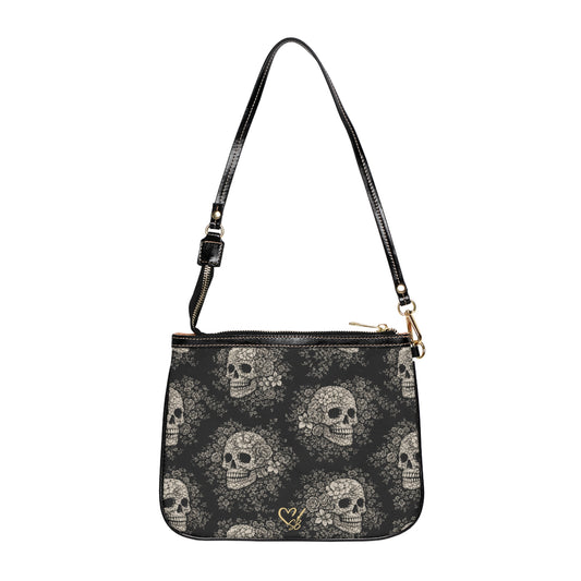 Bolso de hombro Requiem Bloom — Bolso de hombro pequeño floral gótico